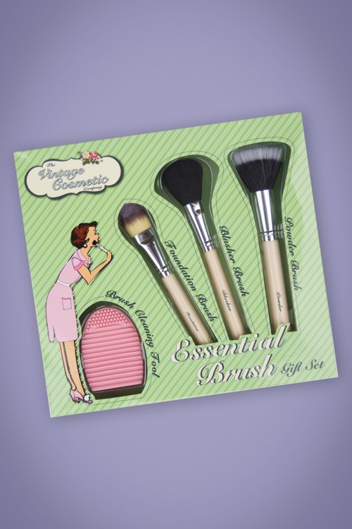 The Vintage Cosmetic Company - Essentiële make-upborstel-cadeauset