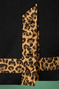 Banned Retro - 50s Rock N Roll Leopard Wiggle Dress in Black 5