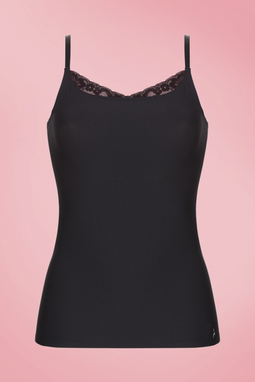 Ten Cate - Secrets Spaghetti-Spitzentop in Schwarz