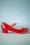 Lulu Hun - Mary Jane Patent Block Heel Pumps Années 60 en Rouge