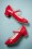 Lulu Hun - Mary Jane Patent Block Heel Pumps Années 60 en Rouge 2
