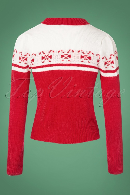 SugarShock - 40s Katika Candy Jumper in Red and White 2