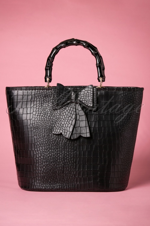 Banned Retro - 50s Brunei Handbag in Black