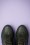 Bettie Page Shoes - Adamay Lace Up Booties Années 50 en Vert Foncé 3