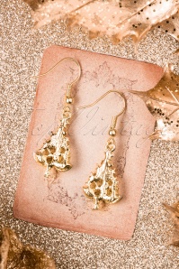 Kaytie - 50s Christmas Tree Earrings in Gold 3