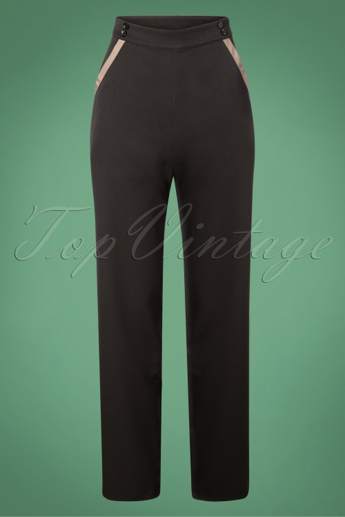 Banned Retro Black Contrast Pants 131 10 26147 20181105 0455W