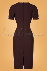 Stop Staring! - 40s Penny Pencil Dress in Chocolate 5