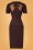 Stop Staring! - 40s Penny Pencil Dress in Chocolate 2