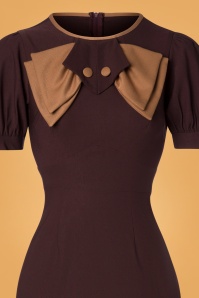 Stop Staring! - 40s Penny Pencil Dress in Chocolate 3