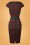 La Veintinueve - Irene Tartan Pencil Dress Années 50 en Rouge et Vert 5
