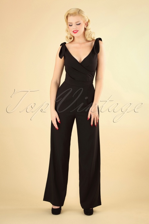 Vixen - 40s Lyla Jumpsuit in Black