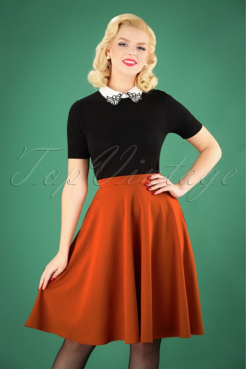 Vintage Chic for Topvintage - 50s Sheila Swing Skirt in Cinnamon