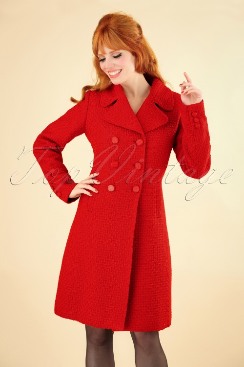 King Louie Lorelai Coat in Red 152 20 25292 20180911 1W