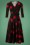 Vintage Chic for Topvintage - 50s Janice Flower Swing Dress in Black 2