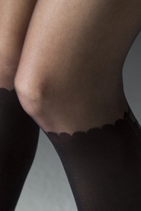 Gipsy - 50s Lace-Up Tights in Black 2