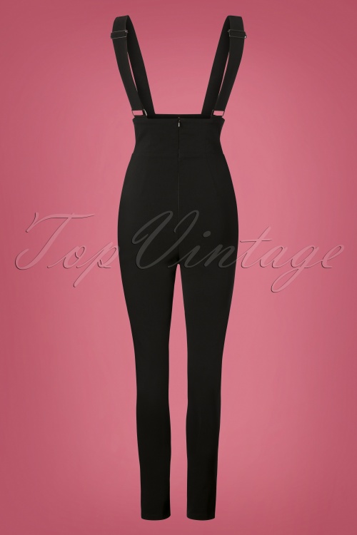 Collectif Clothing - 50s Karen Suspender Trousers in Black 4