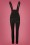 Collectif Clothing - 50s Karen Suspender Trousers in Black 2