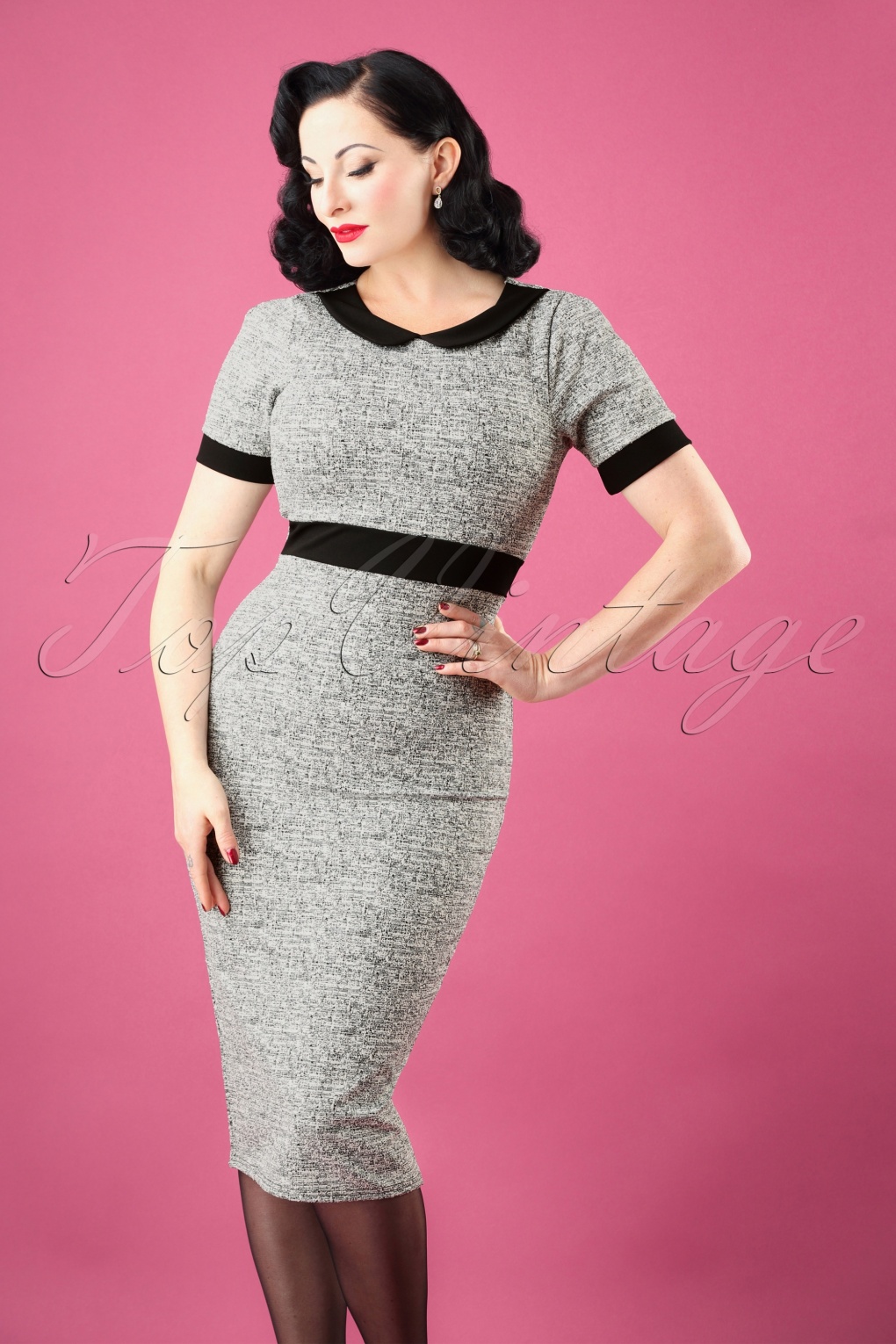 Vintage 50s Pencil Dress