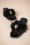 Amici - 50s Zoe Plush Toe Slippers in Black