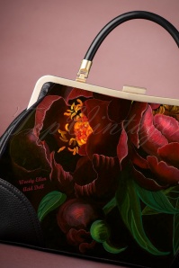 Woody Ellen - 50s Nightbloom Handbag in Black 3