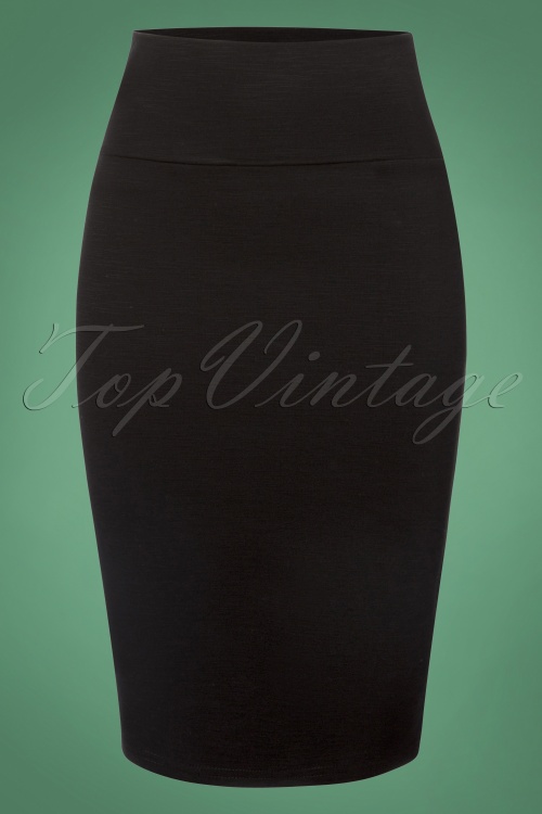 Steady Clothing - 50s Audrey Pencil Skirt in Black 3