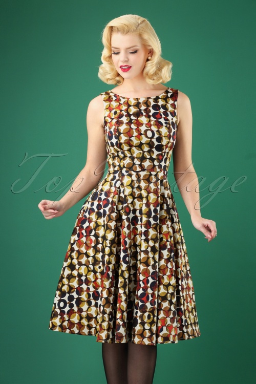 Hearts & Roses - Audrey Swing-Kleid in Creme