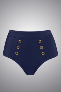 Marlies Dekkers - Cruise Collection bikinibroekje met hoge taille in marineblauw 2
