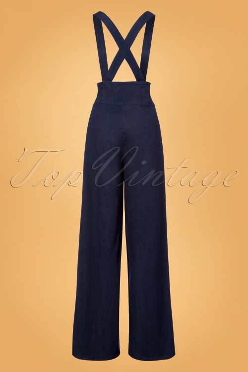 Collectif Clothing - Freya-Jeans in Marineblau 4
