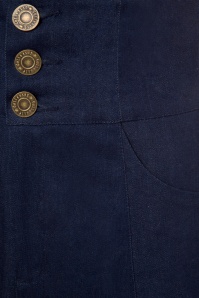 Collectif Clothing - Freya Jeans Années 40 en Bleu Marine 5