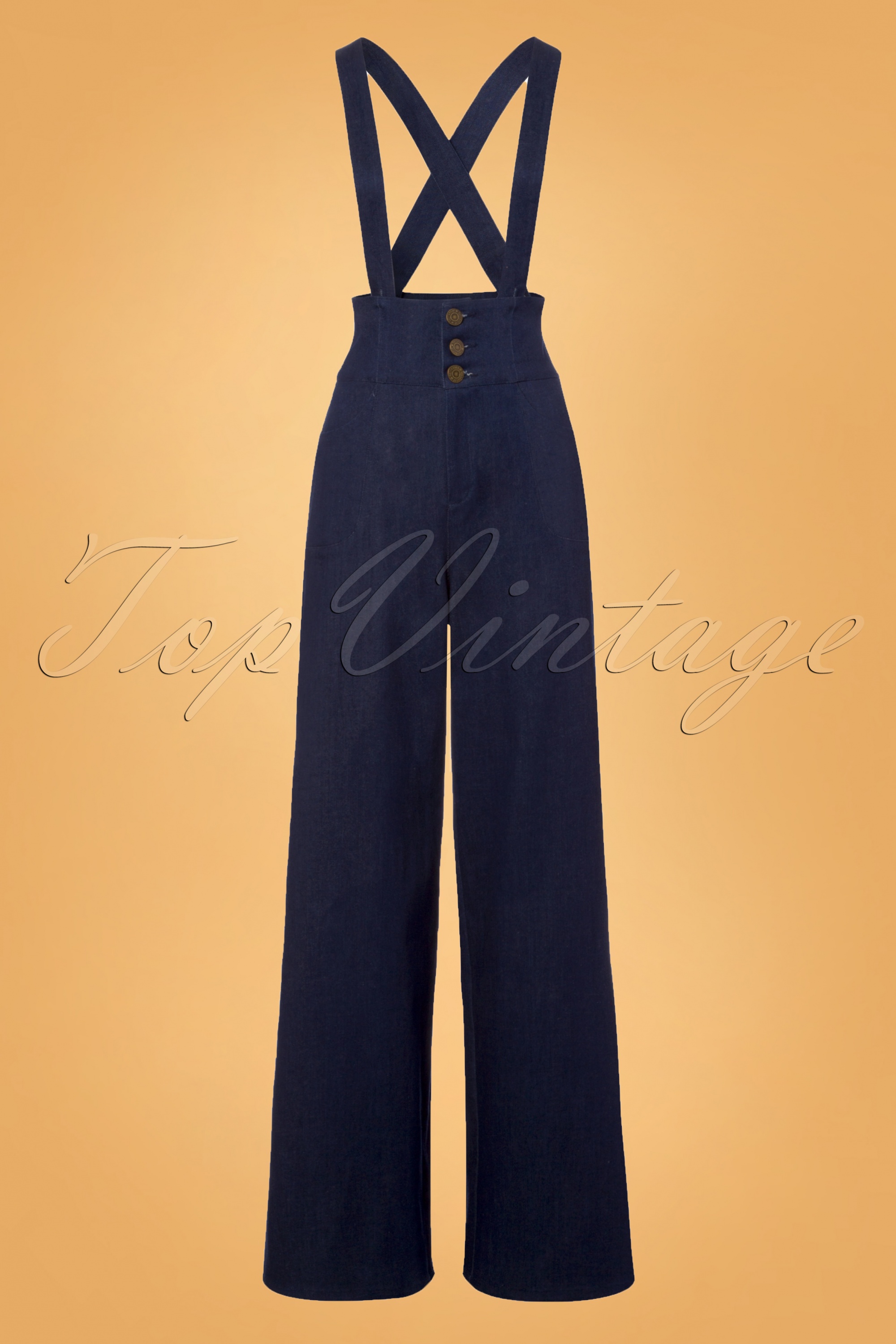 Collectif Clothing - Freya-jeans in marineblauw 2