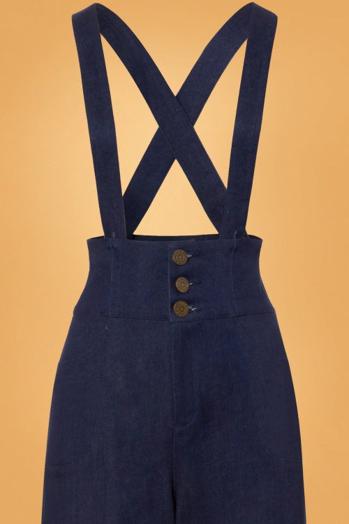 Collectif Clothing - Freya-Jeans in Marineblau 3