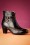 La Veintinueve - Olga Leather Ankle Booties Années 60 en Noir et Brun 3