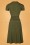 Retrolicious - Debra Pin Dot Swing-Kleid in Olivgrün 5