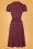 Retrolicious - Debra Pin Dot Swing Dress Années 50 en Bordeaux 5