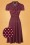 Retrolicious - Debra Pin Dot Swing Dress Années 50 en Bordeaux 2