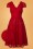 Jolie Moi - Jolie Lace Short Sleeve Prom Dress Années 50 en Rouge