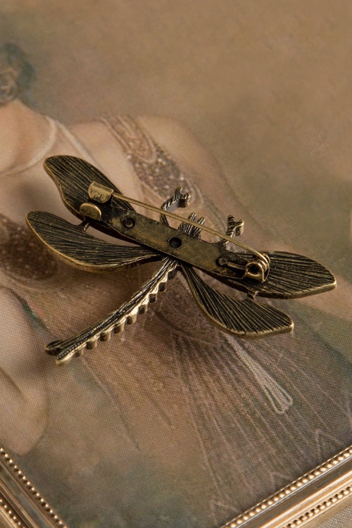 Lovely - 20s How To Train Your Dragonfly Brooch in Heavenly Blue 2
