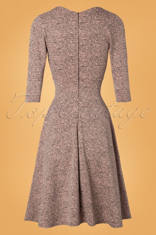 Vintage Chic for Topvintage - Rosie Swing Dress Années 50 en Rose Mélangé  2