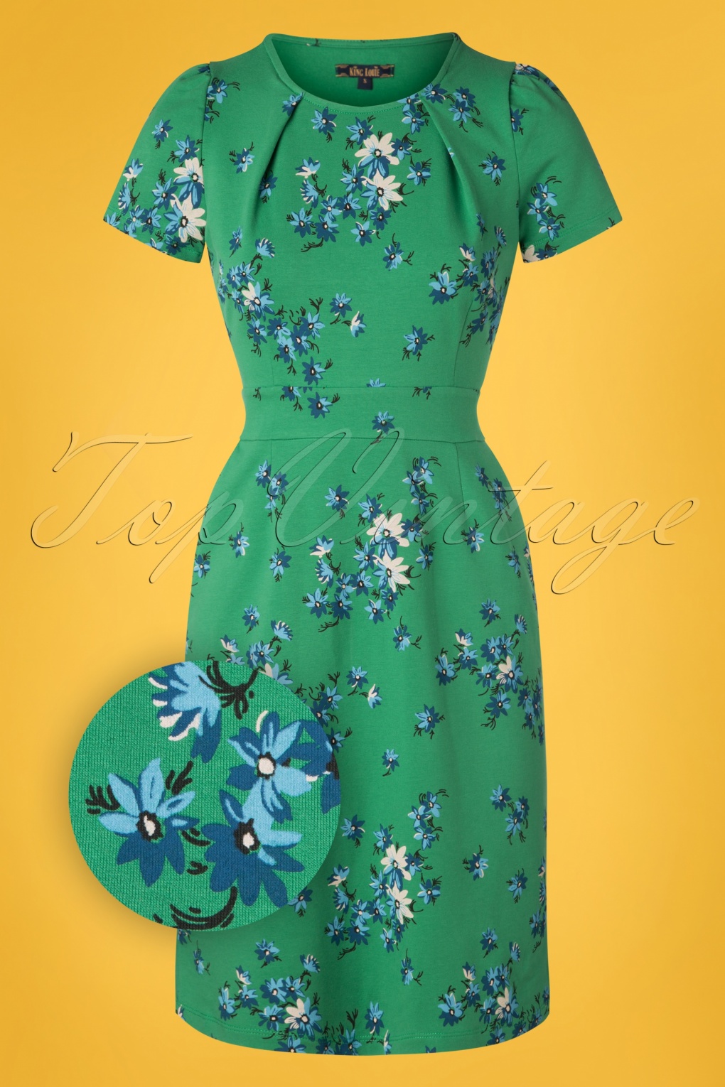 50s Mona Amalfi Dress in Fern Green