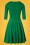 Unique Vintage - Fantastische fit en flare-jurk in smaragdgroen 3