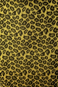 Vintage Chic for Topvintage - Charly Leopard Pencil Skirt Années 50 en Jaune Moutarde 4