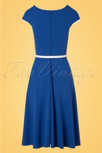 Vintage Chic for Topvintage - 50s Cindy Bow Swing Dress in Royal Blue 5