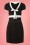 Vintage Chic for Topvintage - Terri A-lijn jurk in zwart en ivoor 2