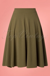 Vintage Chic for Topvintage - 50s Sheila Swing Skirt in Olive 3