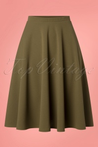 Vintage Chic for Topvintage - 50s Sheila Swing Skirt in Olive 2