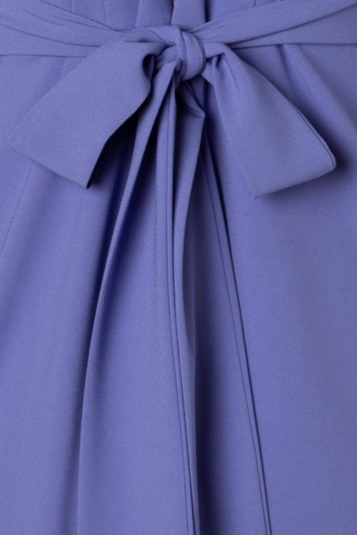 Closet London - Vickie Puffed Sleeve Dress Années 60 en Lilas 6