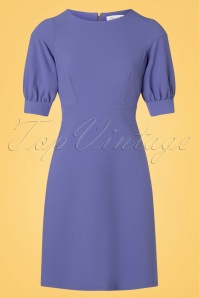 Closet London - 60s Vickie Puffed Sleeve Dress in Lilac 3