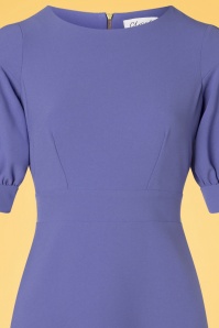 Closet London - Vickie Puffed Sleeve Dress Années 60 en Lilas 4
