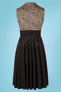 Glamour Bunny - 50s Rizzo Swing Dress in Leopard and Black 6