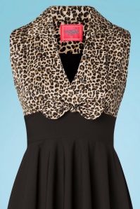 Glamour Bunny - 50s Rizzo Swing Dress in Leopard and Black 5